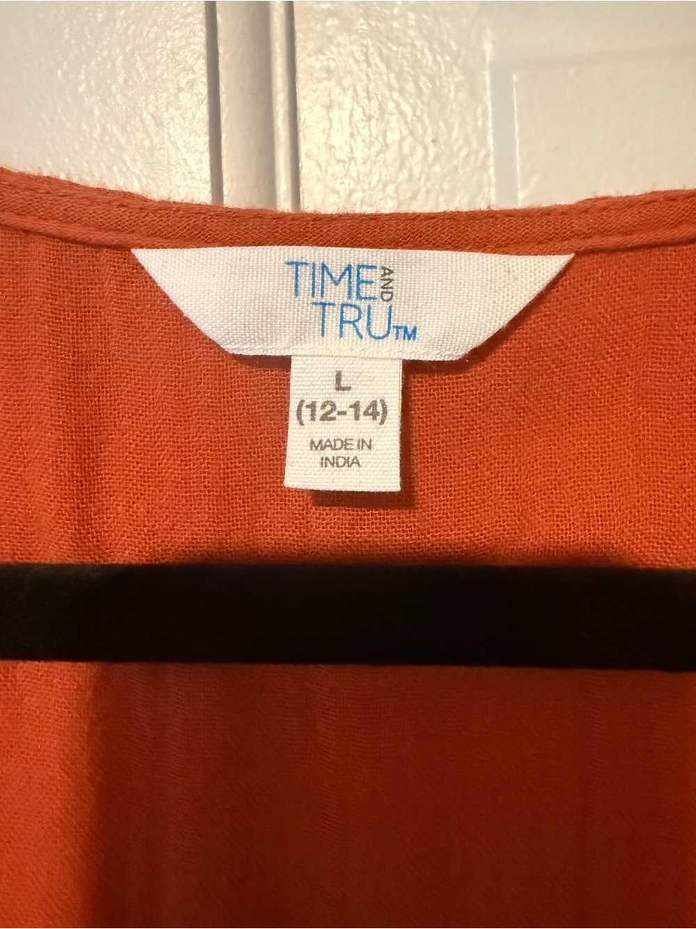 Rust Cotton Maxi Dress with V-Neck & Flutter Sleeves Women’s Size L - Picture 2 of 6